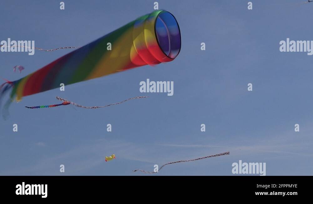 Kite festival and beach volleyball in Toronto Stock Video Footage Alamy