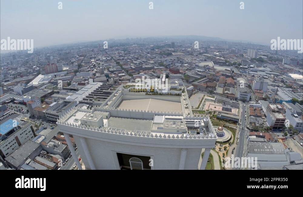 Aerial View from Temple of Solomon in São Paulo, Brazil Stock Video ...