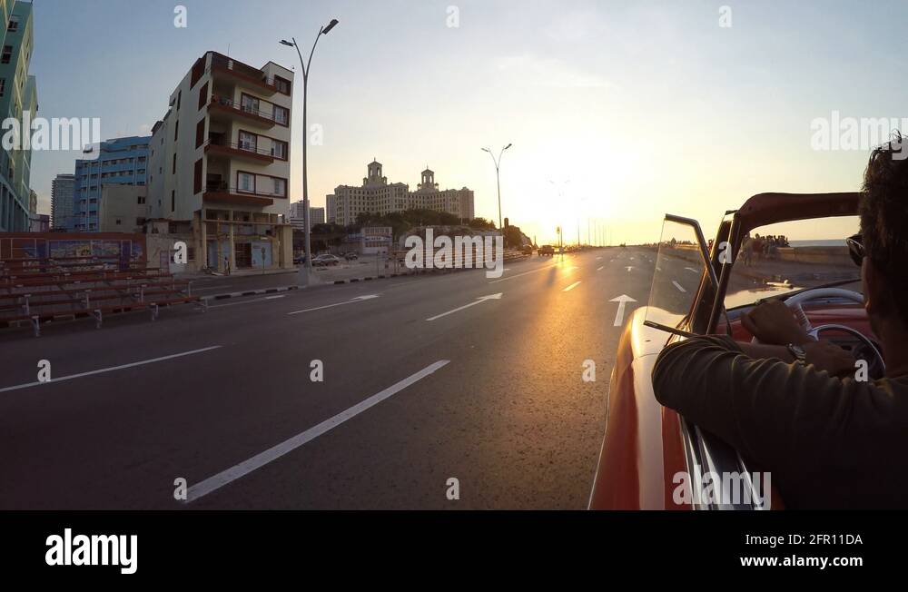 Classic car transport driving cuba habana havana Stock Videos & Footage