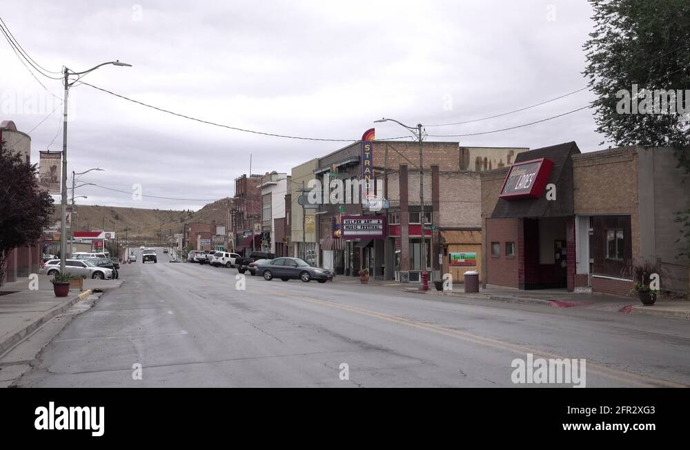 Helper Utah rural town center police car drive 4K Stock Video Footage