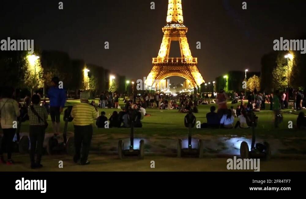 Eiffel tower light show spotlight Stock Videos & Footage HD and 4K