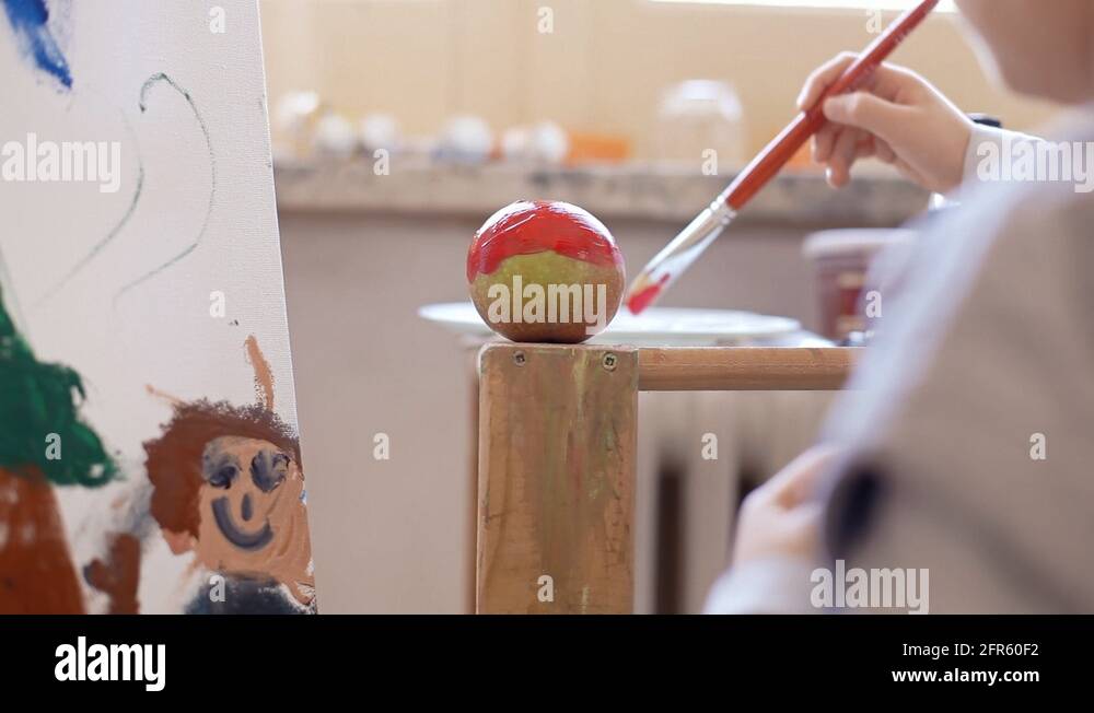 Apple Face Painting Stock Videos Footage HD And 4K Video Clips Alamy Painting Kid Apple 1 2fr60f2