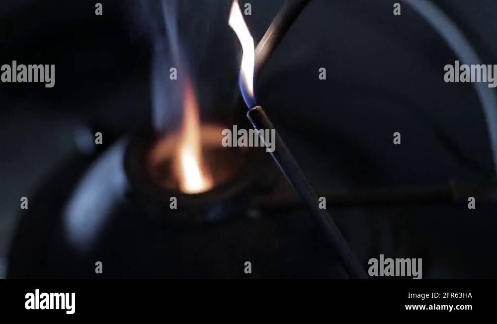 Experiment fire resistance. Soldering Gasburner Combustion test