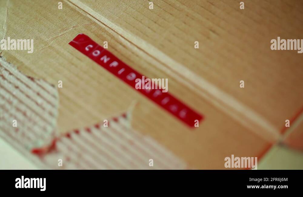 confidential concept label on box document Stock Video Footage Alamy