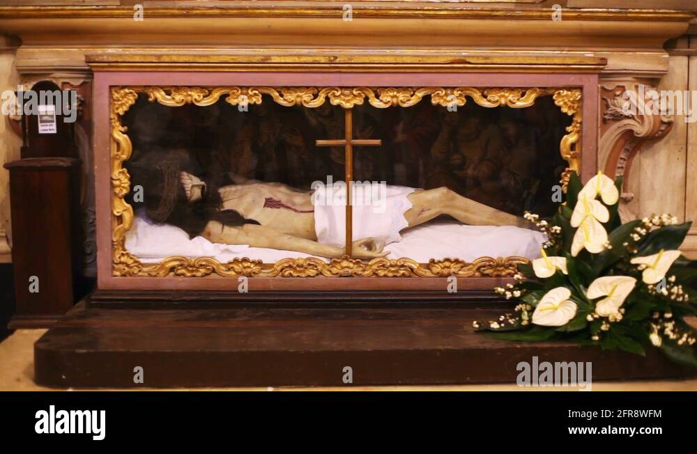 Jesus Christ bleeding statue, Church of St. Francis, Evora, Portugal