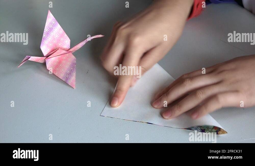 Japanese paper folding origami Stock Video Footage Alamy