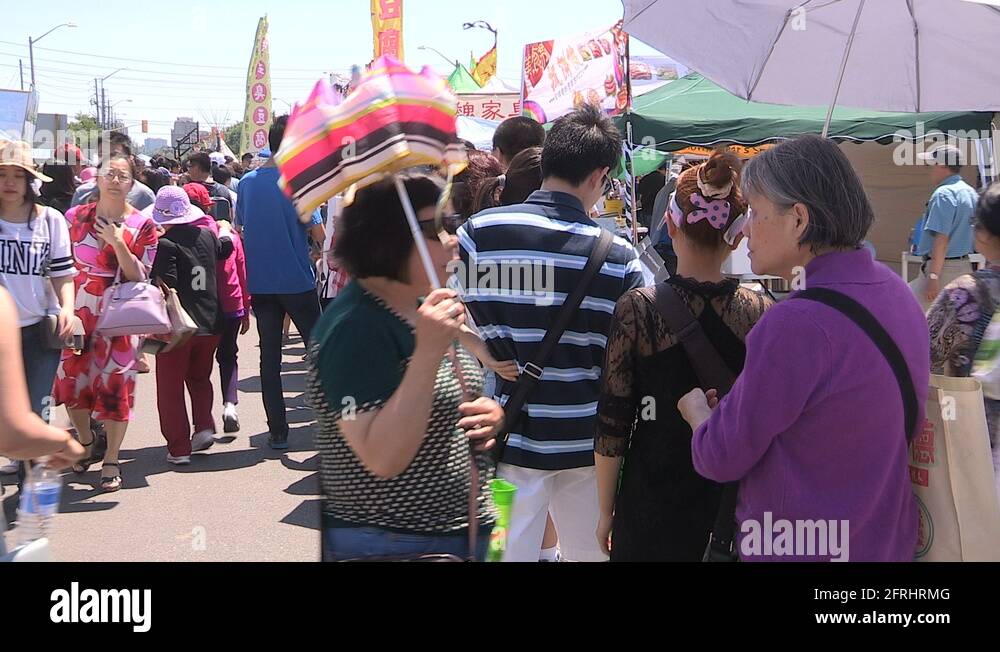 Markham taste of Asia Asian street food festival Stock Video Footage