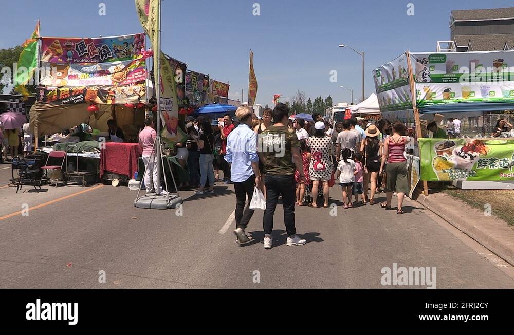 Markham taste of Asia Asian street food festival Stock Video Footage