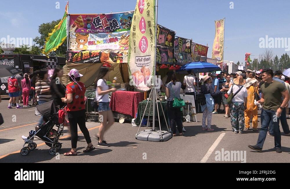 Markham taste of Asia Asian street food festival Stock Video Footage