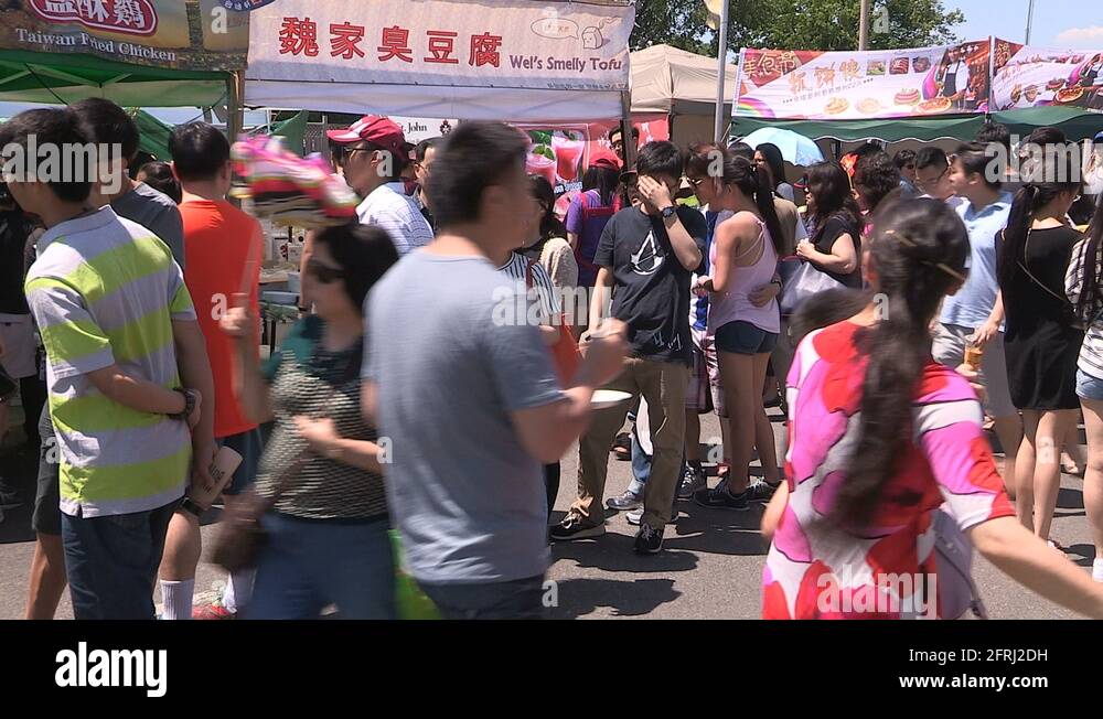 Markham taste of Asia Asian street food festival Stock Video Footage