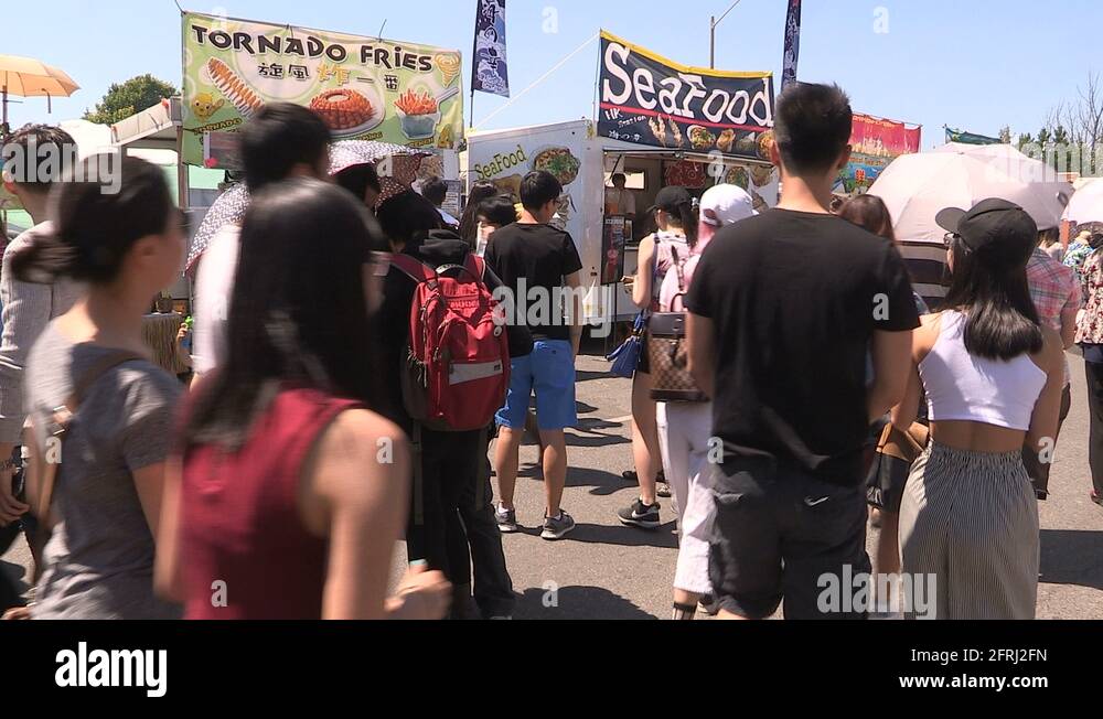 Markham taste of Asia Asian street food festival Stock Video Footage