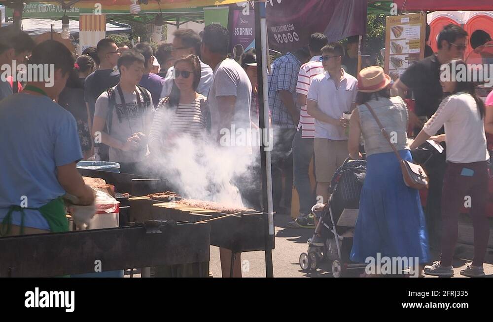 Markham taste of Asia Asian street food festival Stock Video Footage