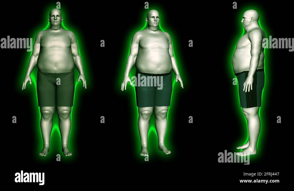 4K Simulation of a Obese Man Loosing Body Weight and BMI Index v2 4 Stock Video Footage Alamy