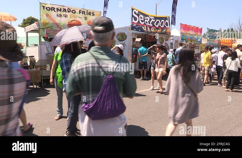 Markham taste of Asia Asian street food festival Stock Video Footage