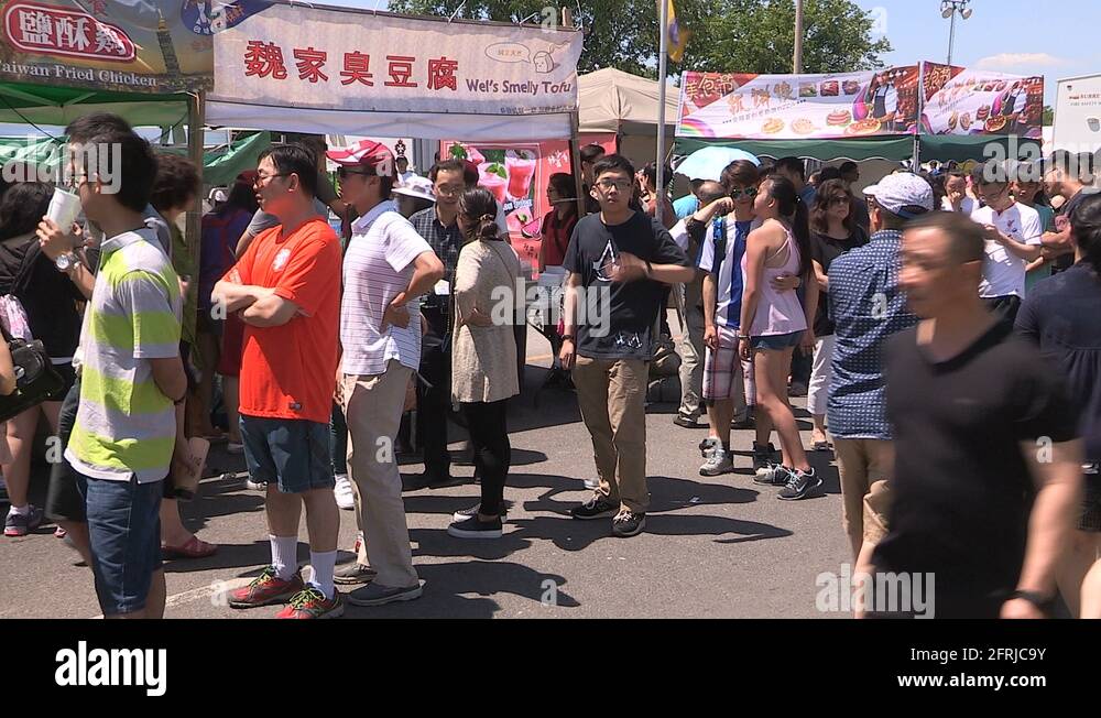 Markham taste of Asia Asian street food festival Stock Video Footage
