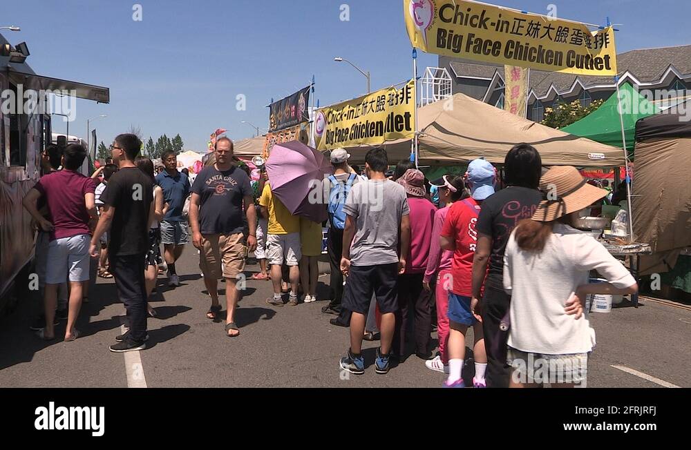 Markham taste of Asia Asian street food festival Stock Video Footage