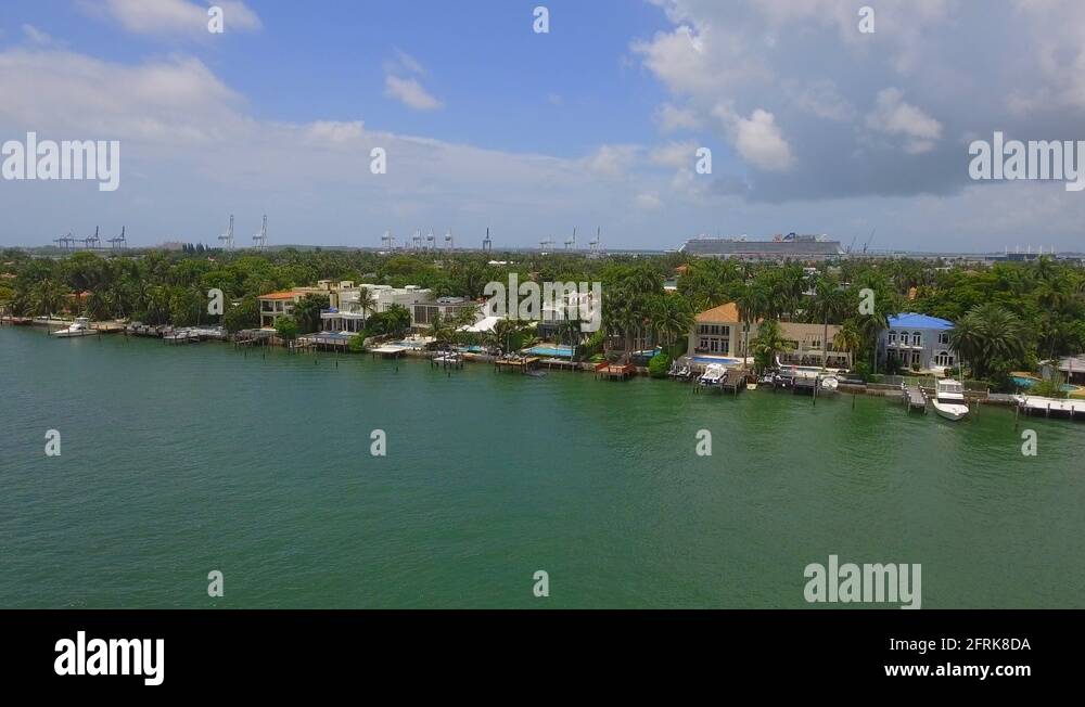 Luxury homes Hibiscus Island Miami Beach Stock Video Footage Alamy