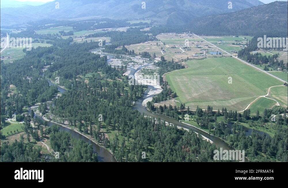 Confluence Of East And West Forks Of Bitterroot River Stock Video