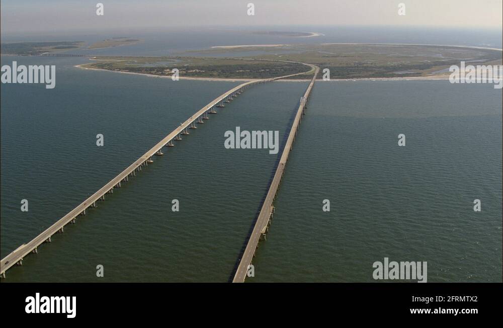 The Chesapeake Bay Bridge Tunnel Virginia Stock Videos & Footage - HD ...