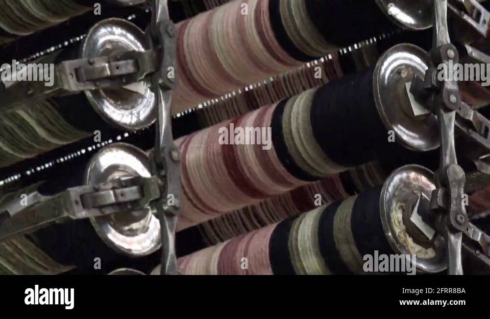 carpet weaving power loom detail Stock Video Footage - Alamy