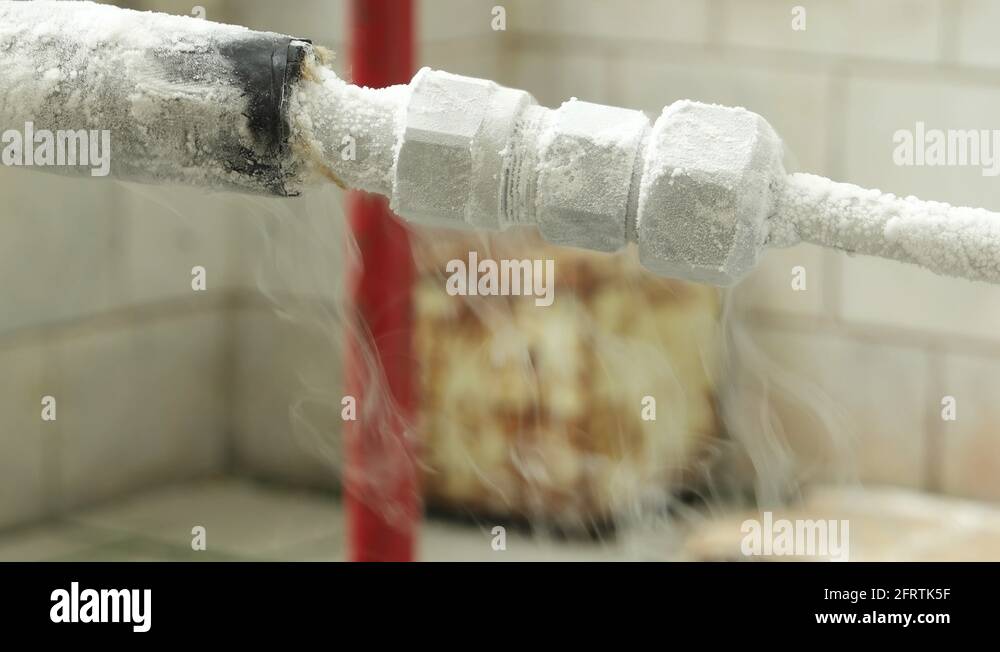 Tube with liquid nitrogen evaporates Stock Video Footage Alamy
