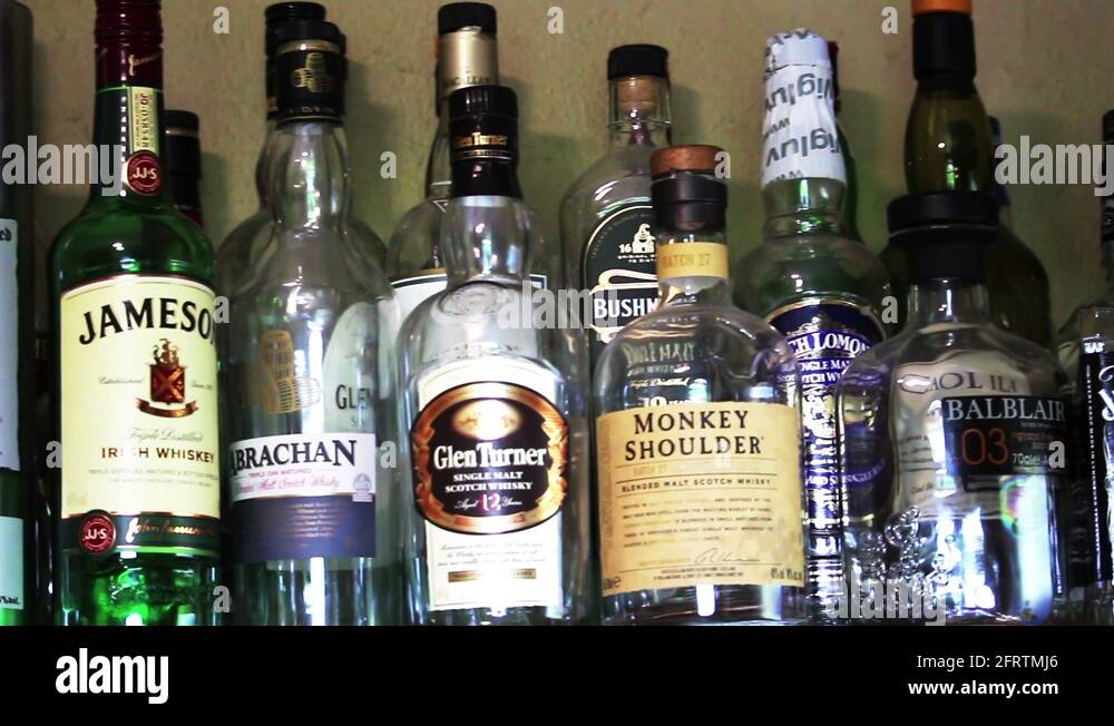 Alcohol liquor bottles Stock Videos & Footage HD and 4K Video Clips