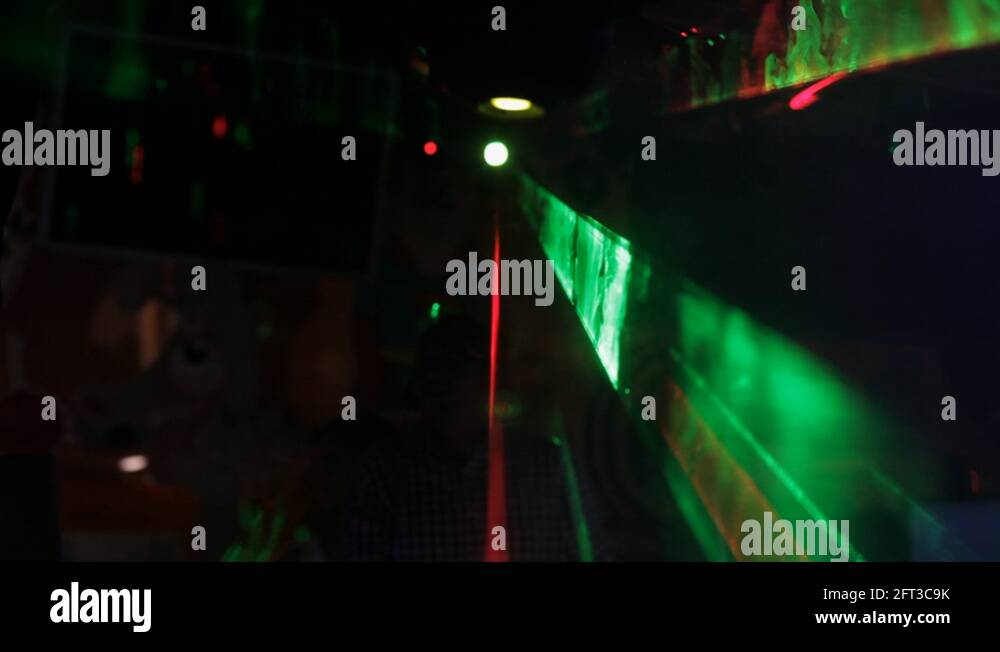 WS Flashing Colored Lights in / Singapore Stock Video Footage