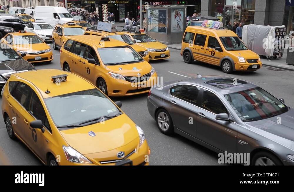 Times Square from open top bus, Manhattan Stock Video Footage Alamy