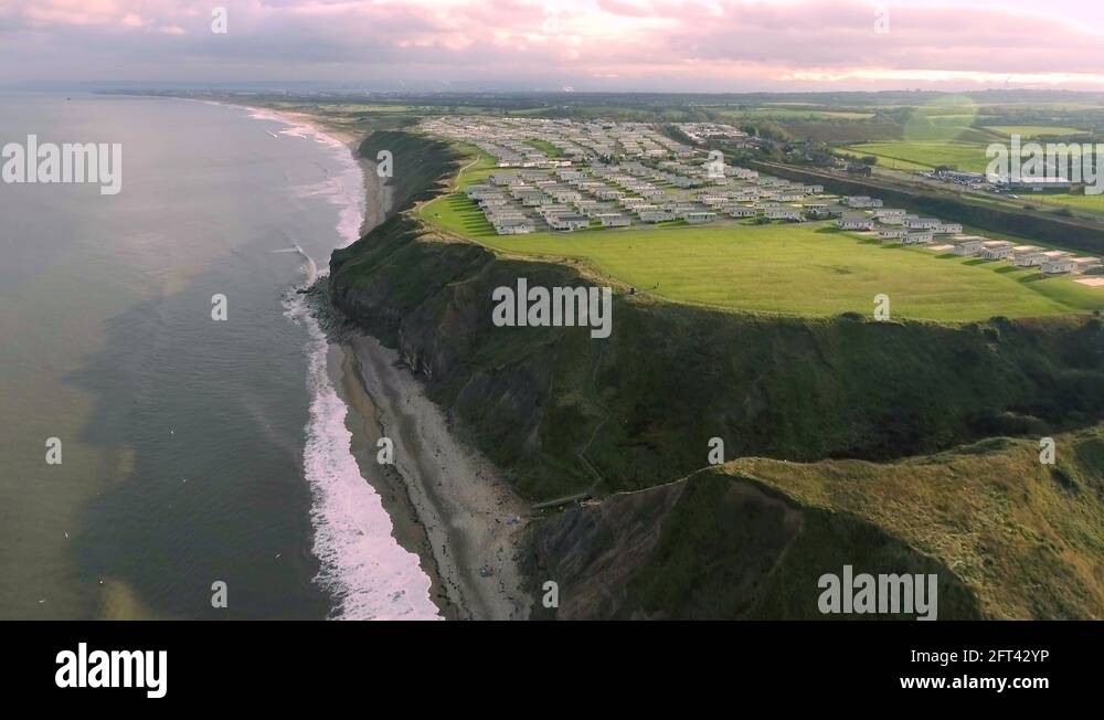Caravan park on cliff top Stock Videos & Footage HD and 4K Video