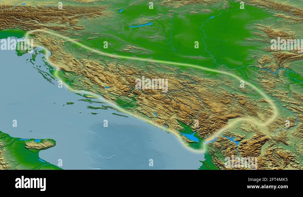 Zoom Into Dinaric Alps Mountain Range Glowed Colored Physical Map Zoom Into Dinaric Alps Mountain Range Glowed Colored Physical Map 2ft4mk5 