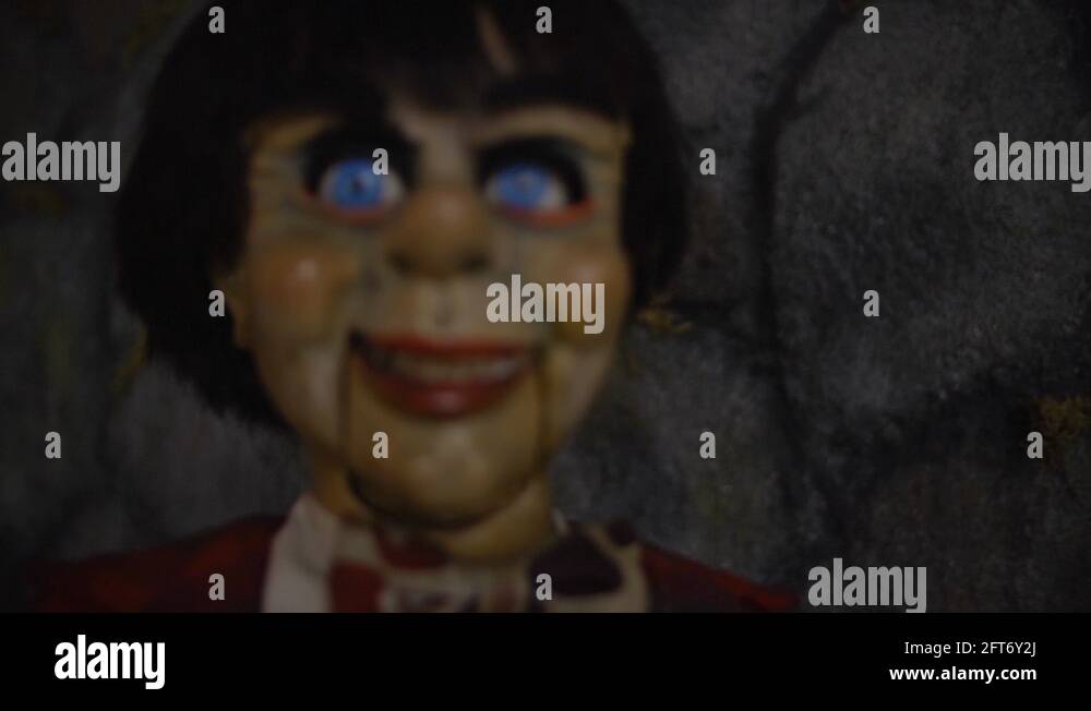 Scary Ventriloquist dummy doll horror fear monster Stock Video