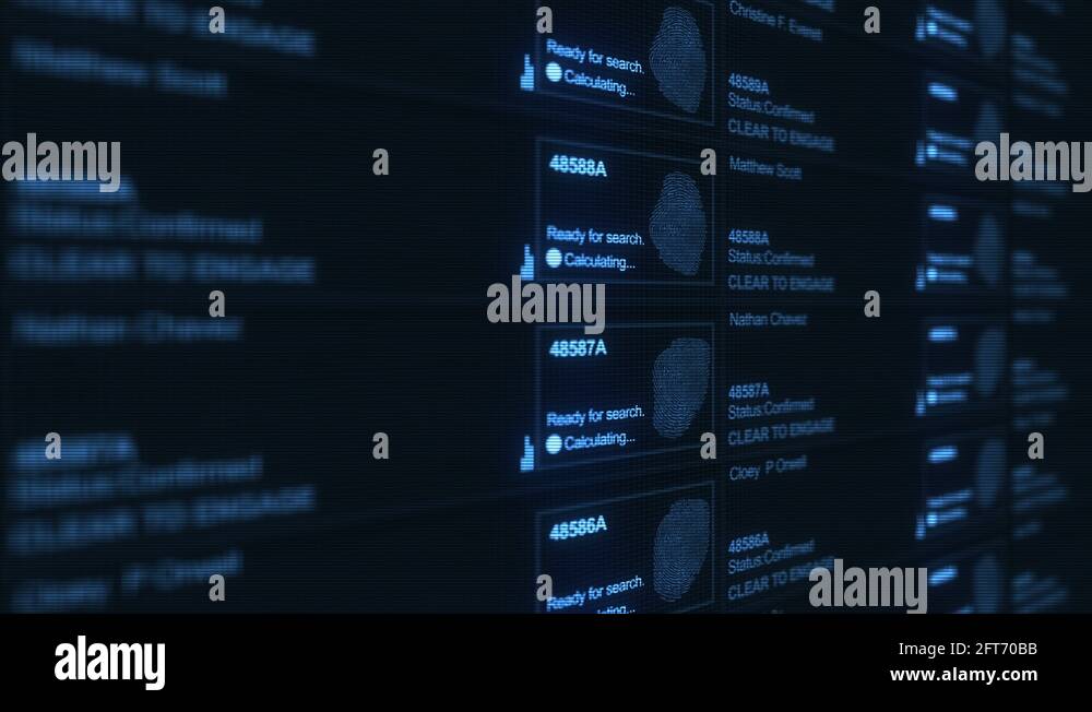 Fingerprint database Stock Videos & Footage HD and 4K Video Clips Alamy