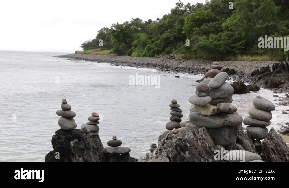 Stone towers on the beach Stock Videos & Footage - HD and 4K Video ...