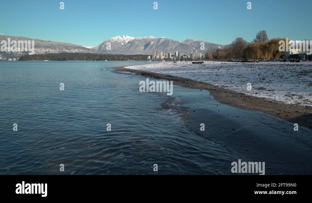 Kitsilano beach vancouver city background cityscape north shore