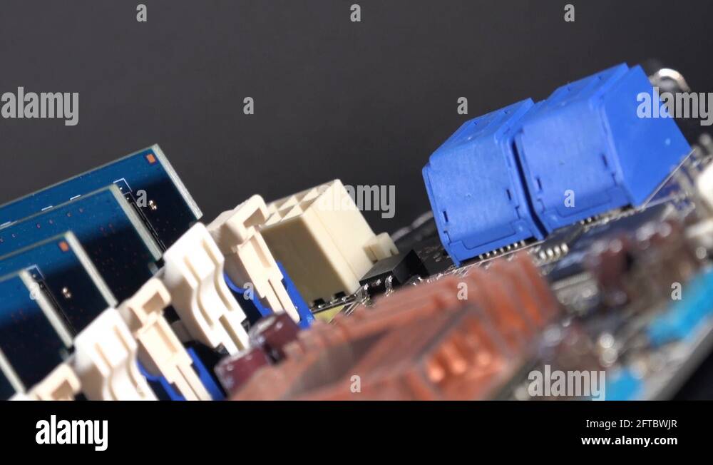 Components on computer motherboard Stock Videos & Footage - HD and 4K