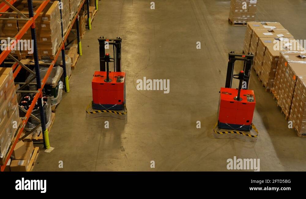 Forked Automatic Guided Vehicles (AGV) pallet truck, unmanned driving