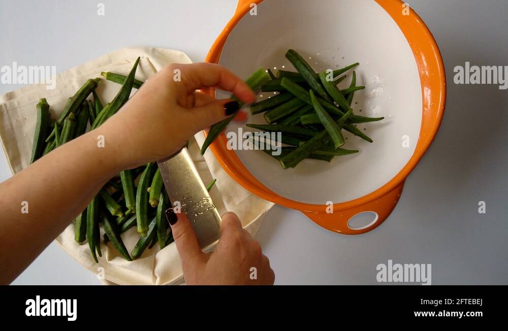 Okra Seed Pods Stock Video Footage Alamy