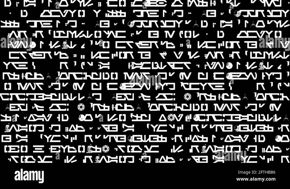 A screen of scrolling text, alien letters or code - Video Background ...