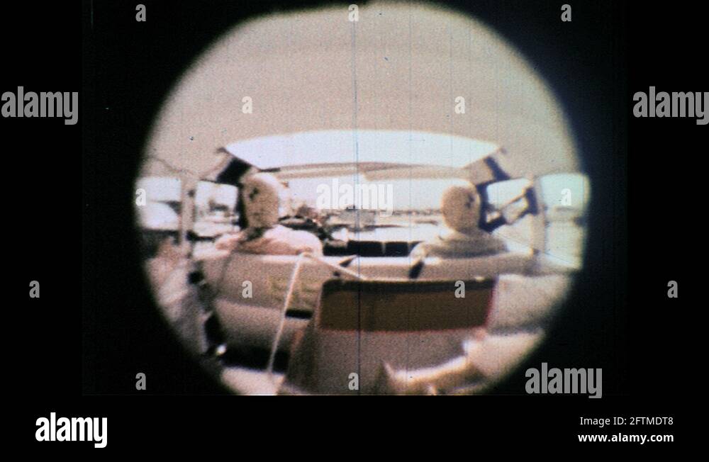 1960s Test cars crash. Crash test dummies and dolls midst car