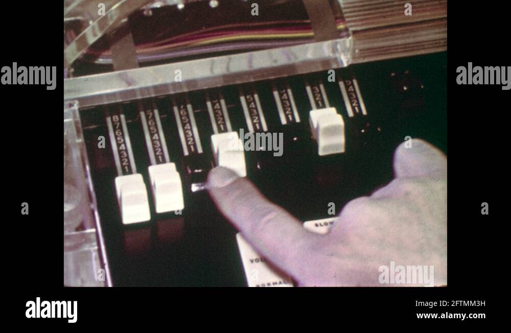 1960s Drawbar Settings on an Organ Stock Video Footage Alamy