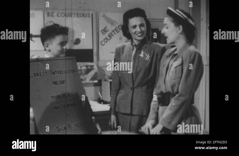 1940s-teachers-and-parents-introduce-each-other-in-classroom-people