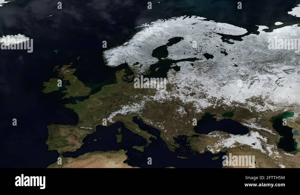 Map of Europe Seasons Changing Timelapse Stock Video Footage Alamy