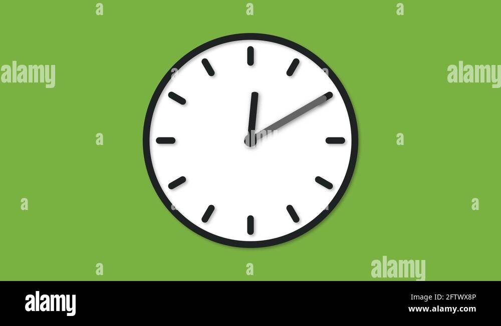 Wall clock (green screen Stock Video Footage Alamy