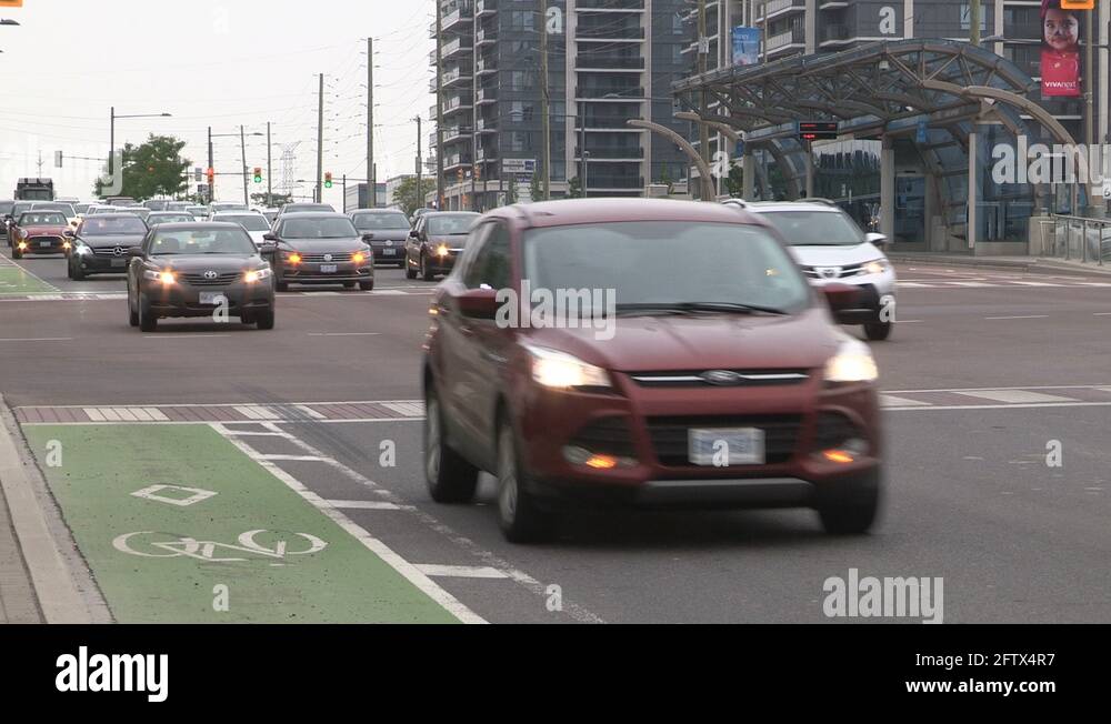 Rush hour traffic jam and gridlock in the city streets Stock Video