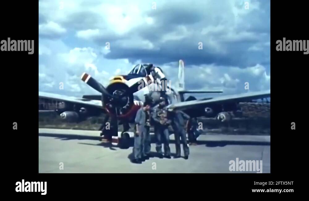 1963 – Vietnam War – U.S. Pilots on airfield and barracks Stock Video ...