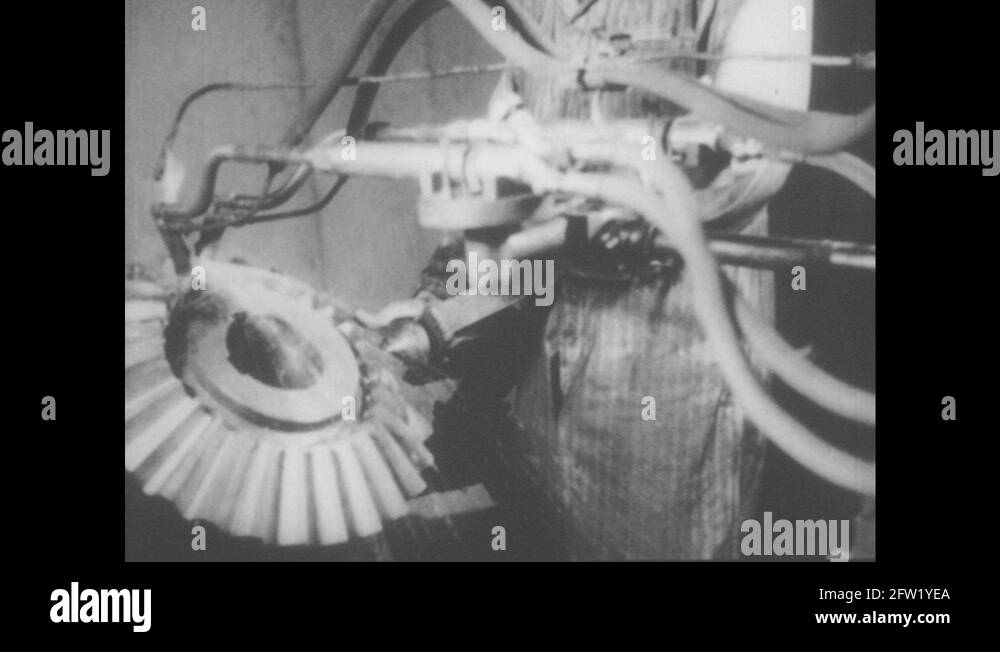 1940s UNITED STATES flame hardening with torch. Induction hardening