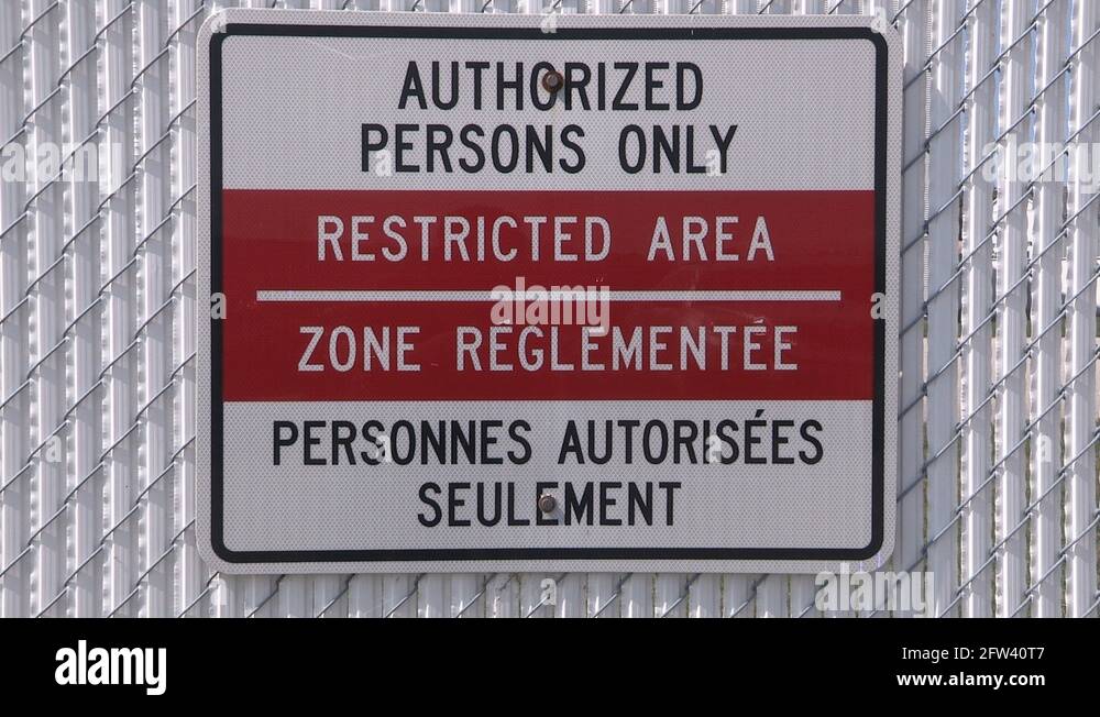 Airport restricted area warning sign Stock Videos & Footage - HD and 4K ...