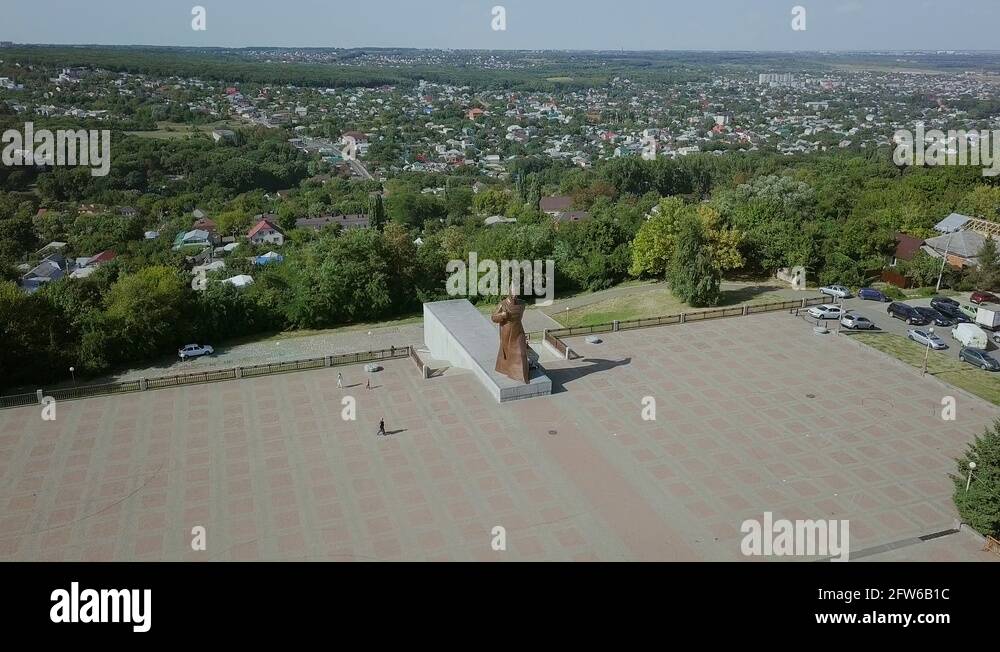 Monument to the Red Guards Soldier. View of Soldatskaya square and