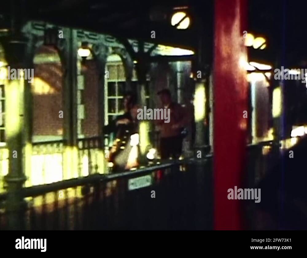 Railroad train ride around theme park Stock Video Footage - Alamy