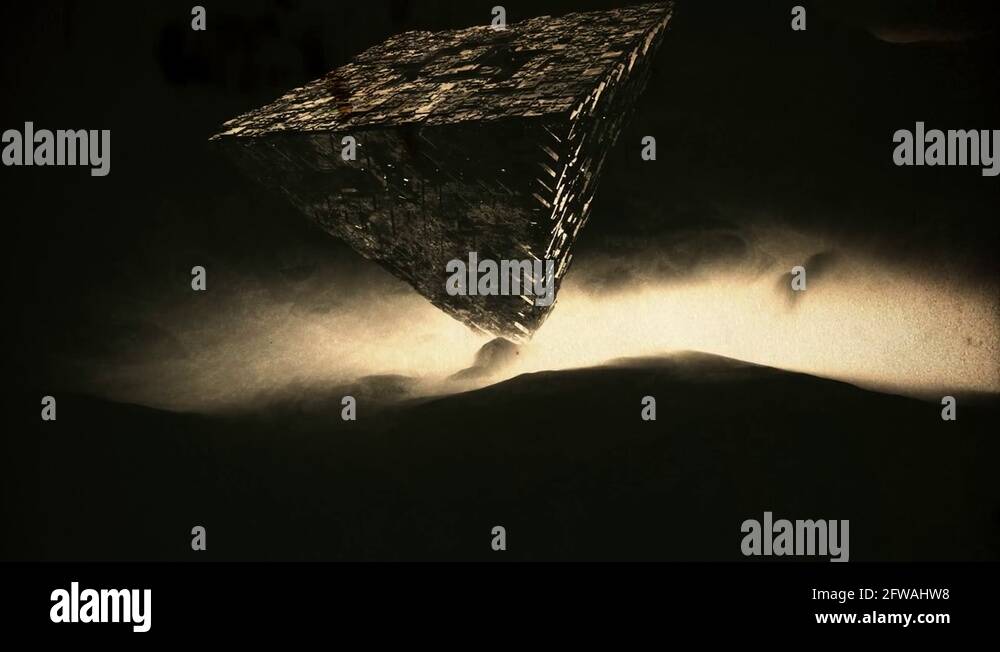 4K Mysterious Upside Down Pyramid Cinematic Vintage 3D Animation Stock ...